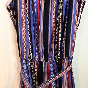 Blue patterned Maxi dress